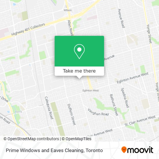 Prime Windows and Eaves Cleaning map