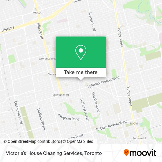 Victoria's House Cleaning Services map