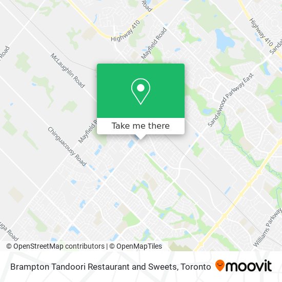 Brampton Tandoori Restaurant and Sweets map