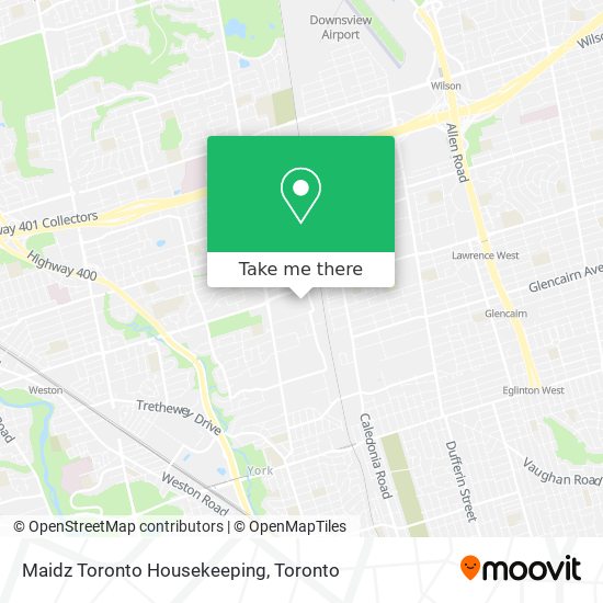 Maidz Toronto Housekeeping map