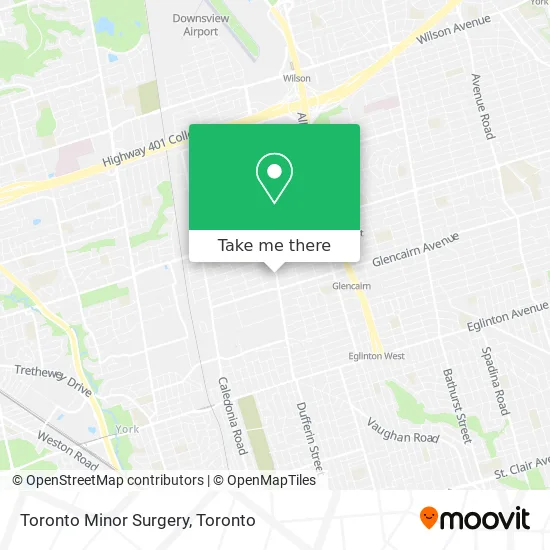 Toronto Minor Surgery map