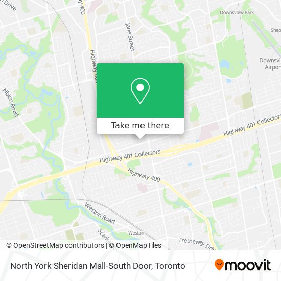 North York Sheridan Mall-South Door map