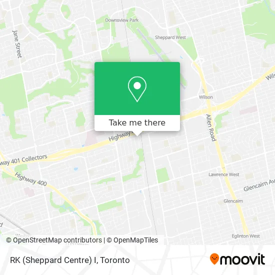 RK (Sheppard Centre) I map