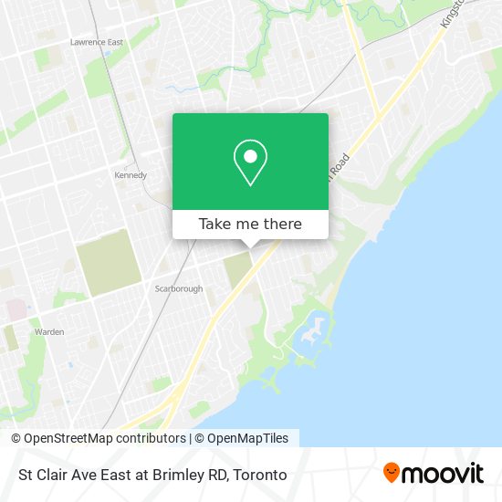 St Clair Ave East at Brimley RD map