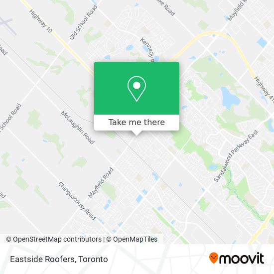 Eastside Roofers map