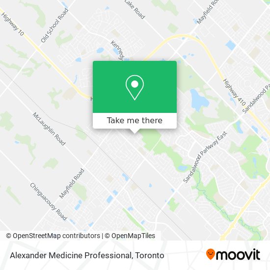 Alexander Medicine Professional map