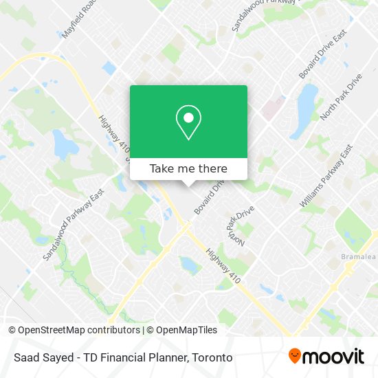 Saad Sayed - TD Financial Planner map