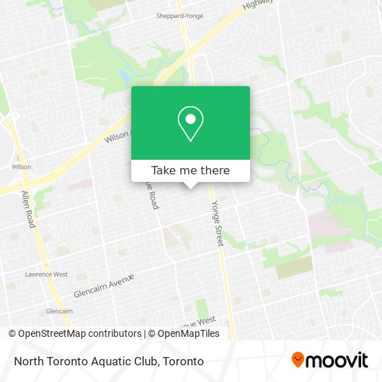 North Toronto Aquatic Club map