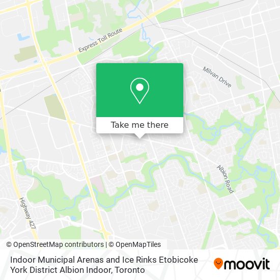 Indoor Municipal Arenas and Ice Rinks Etobicoke York District Albion Indoor map