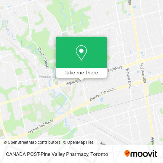 CANADA POST-Pine Valley Pharmacy map