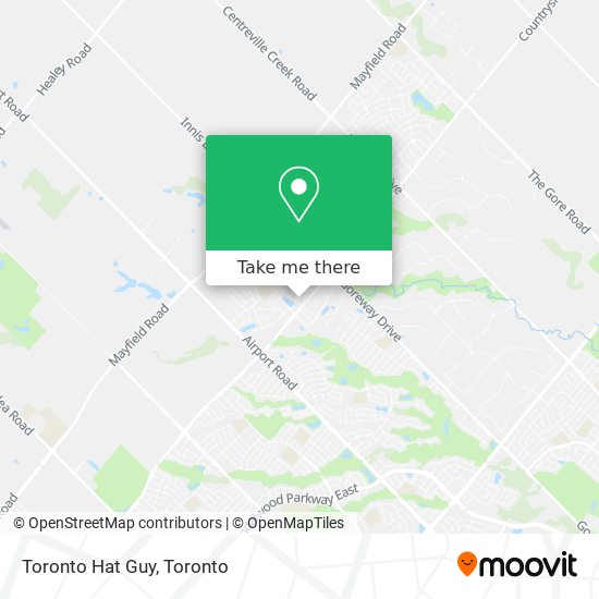 Toronto Hat Guy map