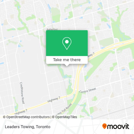Leaders Towing map