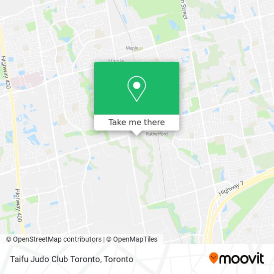 Taifu Judo Club Toronto plan