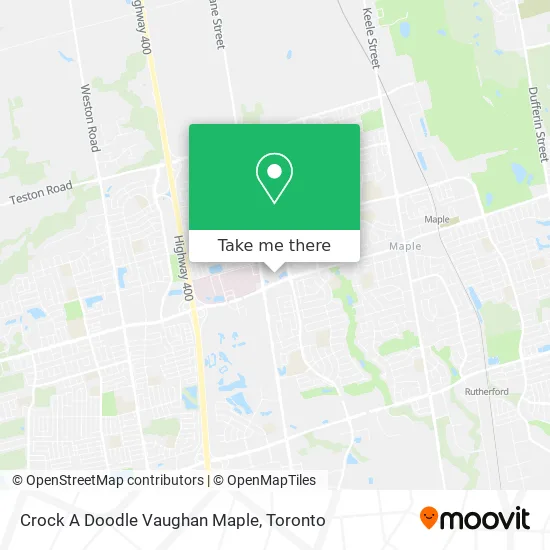 Crock A Doodle Vaughan Maple map