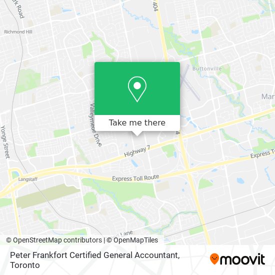 Peter Frankfort Certified General Accountant map