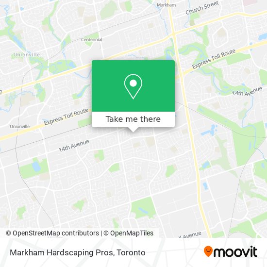 Markham Hardscaping Pros map