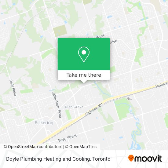 Doyle Plumbing Heating and Cooling map