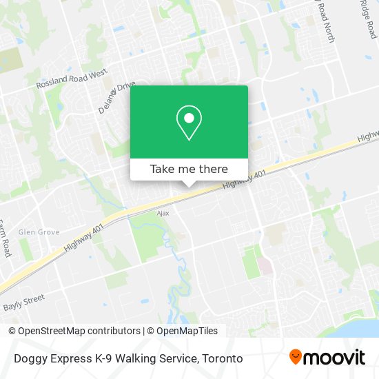 Doggy Express K-9 Walking Service map