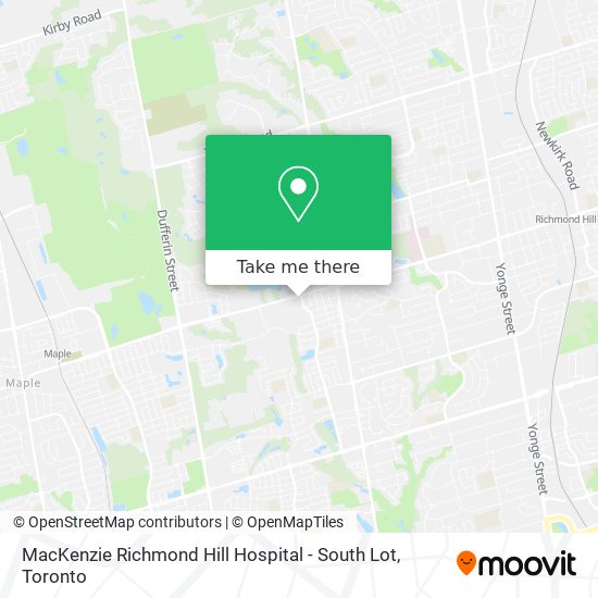 MacKenzie Richmond Hill Hospital - South Lot map