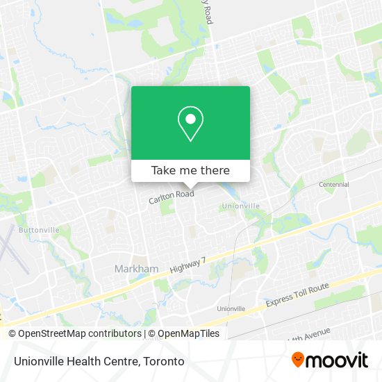 Unionville Health Centre map