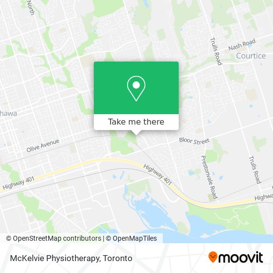 McKelvie Physiotherapy map