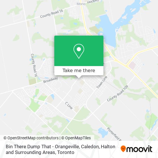 Bin There Dump That - Orangeville, Caledon, Halton and Surrounding Areas plan