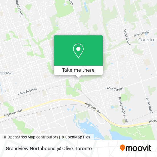 Grandview Northbound @ Olive map