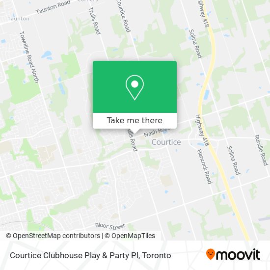 Courtice Clubhouse Play & Party Pl map