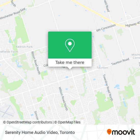 Serenity Home Audio Video map