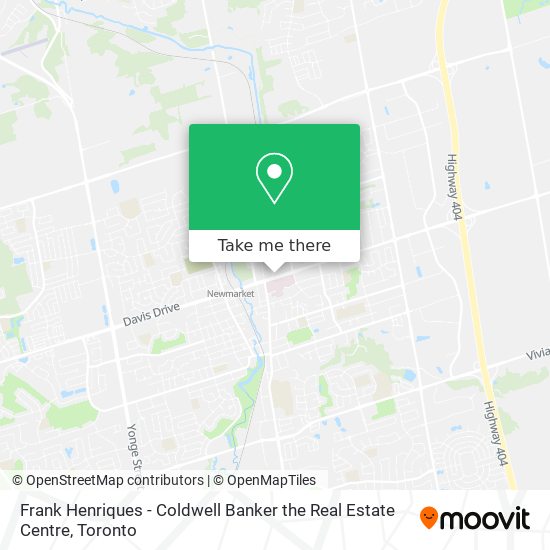 Frank Henriques - Coldwell Banker the Real Estate Centre map