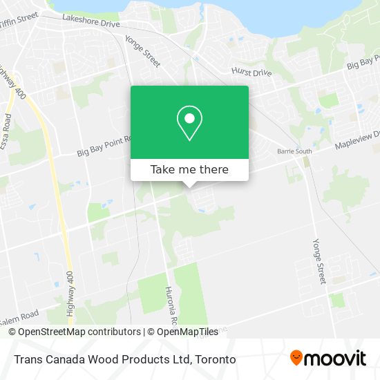 Trans Canada Wood Products Ltd map