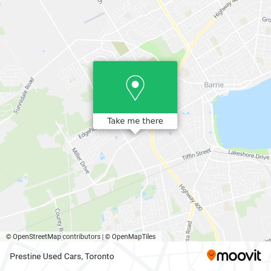 Prestine Used Cars map