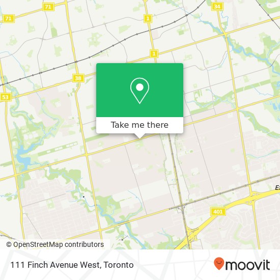 111 Finch Avenue West map