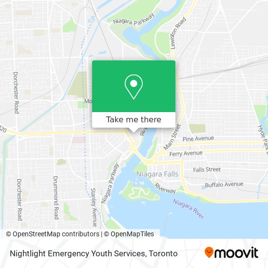 Nightlight Emergency Youth Services map