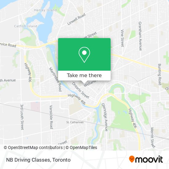 NB Driving Classes map