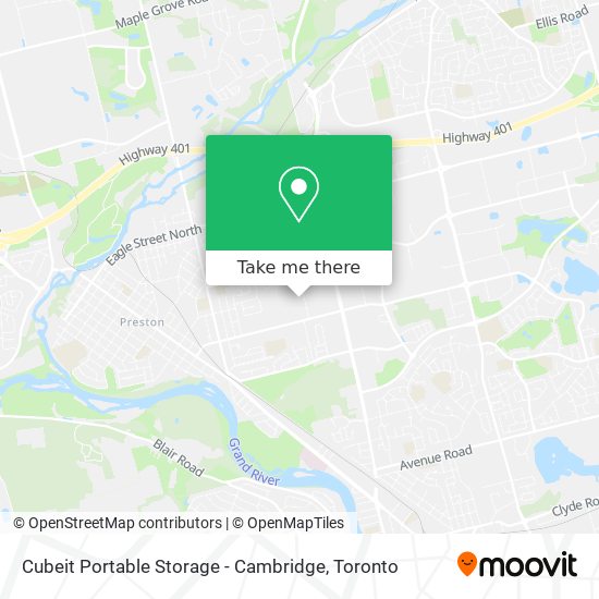 Cubeit Portable Storage - Cambridge map