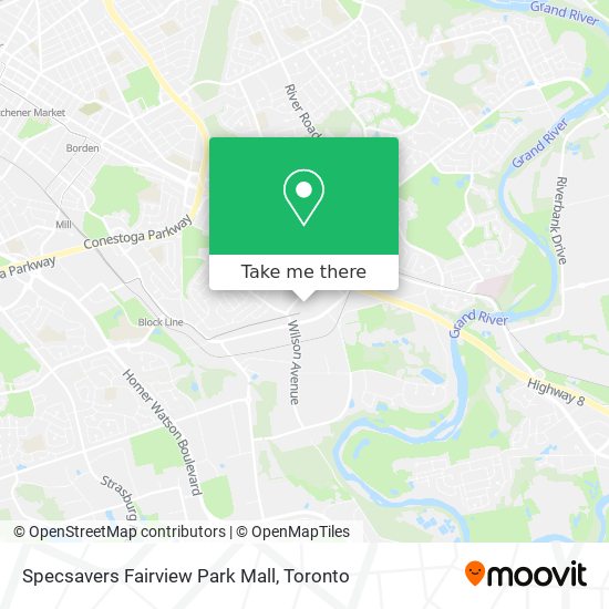 Specsavers Fairview Park Mall map