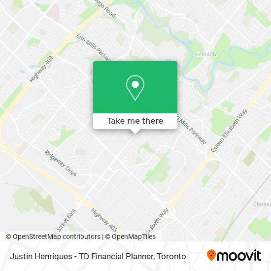Justin Henriques - TD Financial Planner map