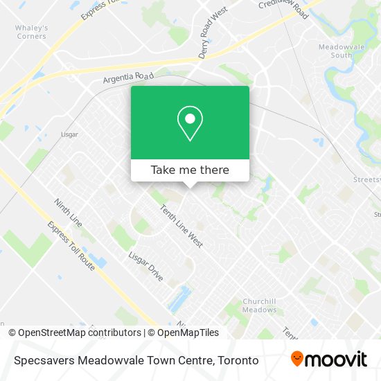 Specsavers Meadowvale Town Centre map