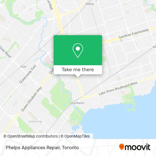 Phelps Appliances Repair map