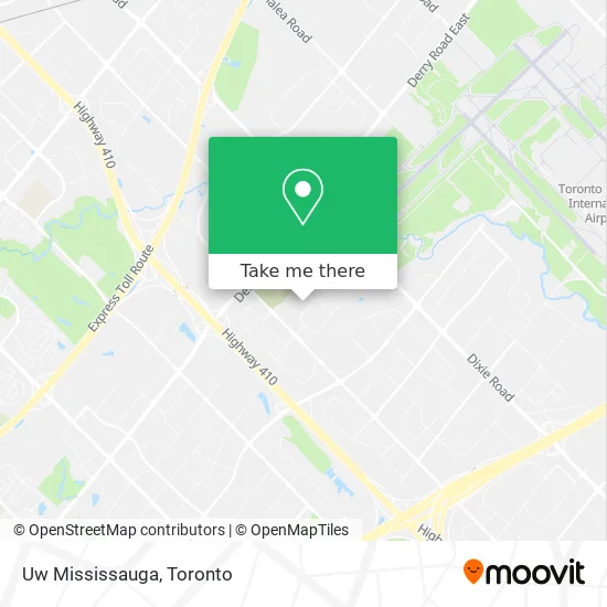 Uw Mississauga map