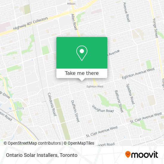 Ontario Solar Installers map
