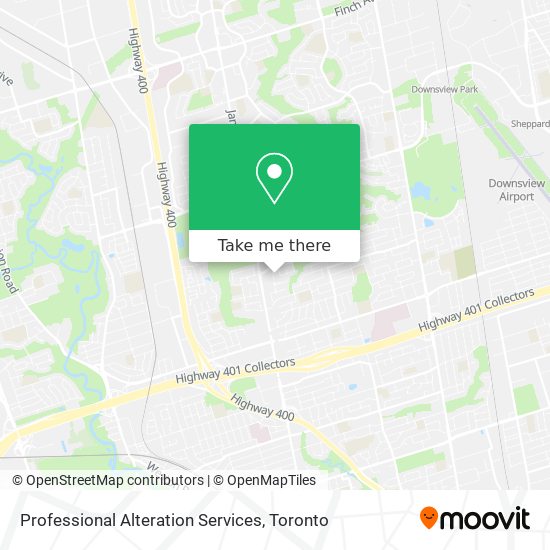 Professional Alteration Services map
