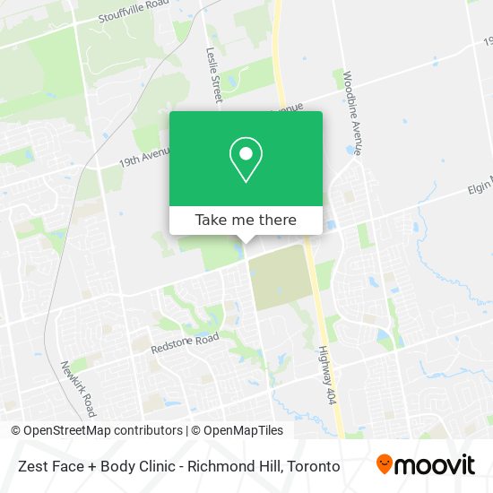 Zest Face + Body Clinic - Richmond Hill plan