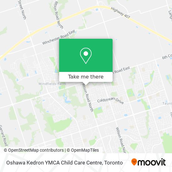 Oshawa Kedron YMCA Child Care Centre map
