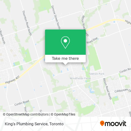 King's Plumbing Service map