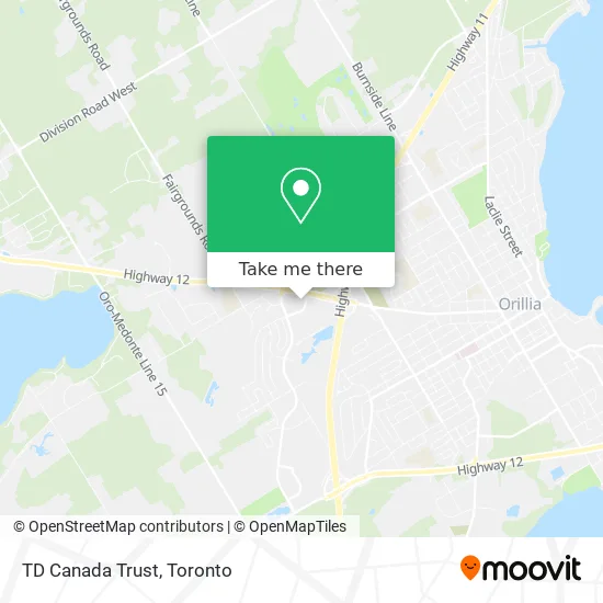 TD Canada Trust map