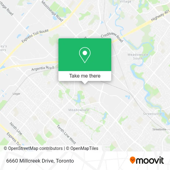 6660 Millcreek Drive map