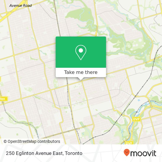 250 Eglinton Avenue East map