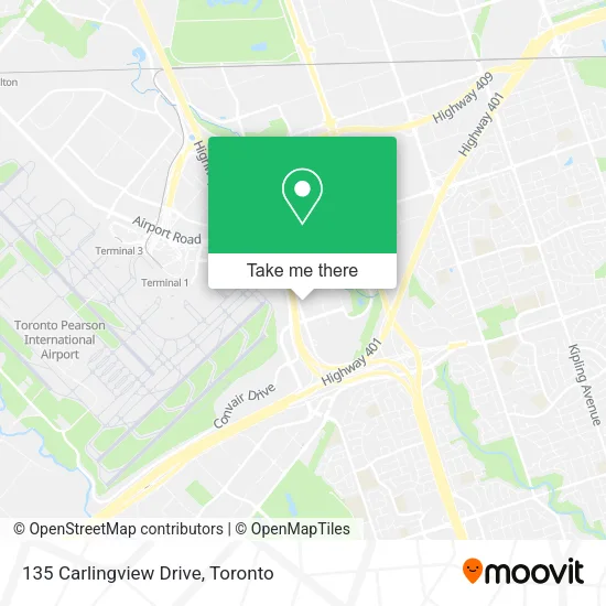 135 Carlingview Drive map